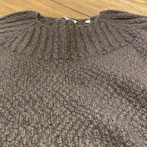 VINCE Crew Neck Wool Cashmere Blend Grey Chunky Knit Oversized Sweater Size XS - Picture 9 of 9